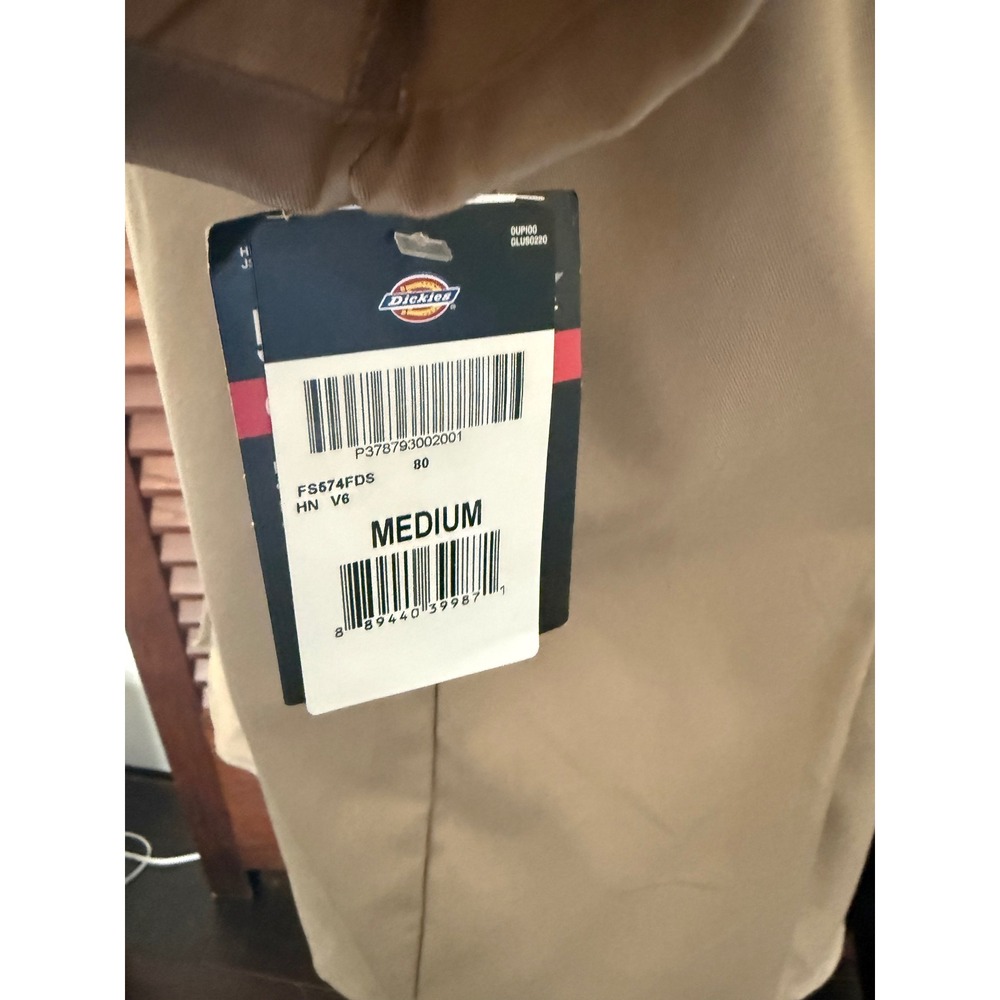 Dickies Women 574F Flex Work Shirt Khaki Desert Sand Short Sleeve Med - Picture 4 of 9